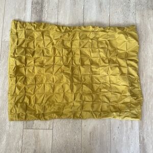 West Elm Quilted Standard Pillow Sham Boho Decor Mustard Yellow